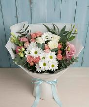 Букет цветов из:  Розы, Лизиантусы и Хризантемы #REPLACE_PRED# Березовке