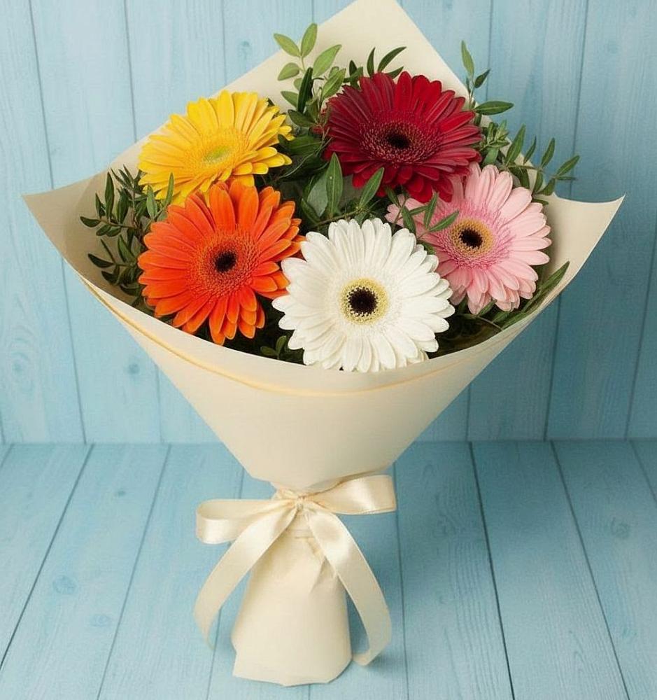 Букет цветов из: Герберы в Березовке