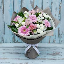 Букет цветов из:  Герберы, Альстромерии и Хризантемы в Березовке