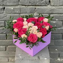 Цветочная композиция из Розы в коробке в Березовке