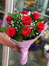 Букет цветов из:  Розы #REPLACE_PRED# Березовке