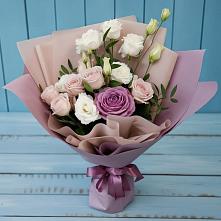Букет цветов из:  Розы и Лизиантусы в Березовке