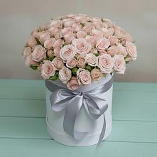 Цветочная композиция из Розы в шляпной коробке в Березовке