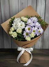 Букет цветов из:  Хризантемы и Розы в Березовке