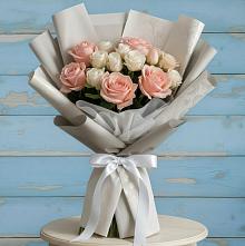 Букет цветов из:  Розы #REPLACE_PRED# Березовке