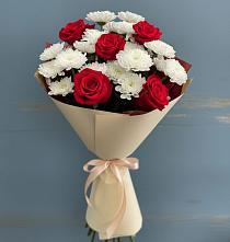Букет цветов из:  Розы и Хризантемы в Березовке