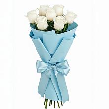 Букет 7 белых роз Проуд в Березовке