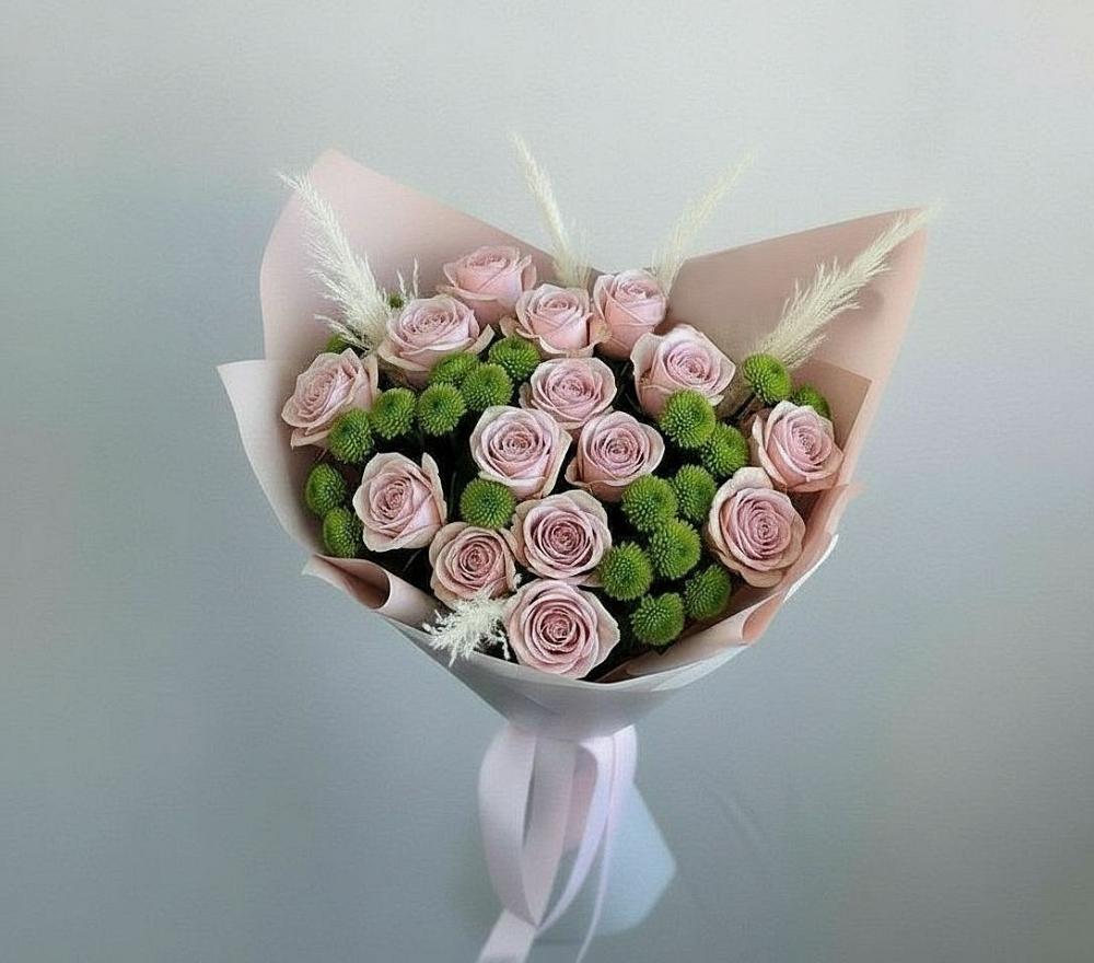 Букет цветов из: Розы и Хризантемы в Березовке