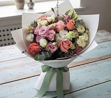 Букет цветов из:  Розы, Лизиантусы и Гвоздики #REPLACE_PRED# Березовке