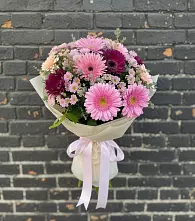 Букет цветов из:  Герберы и Хризантемы в Березовке