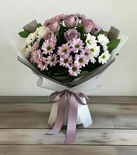 Букет цветов из:  Хризантемы и Розы в Березовке