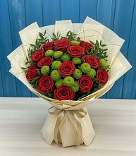 Букет цветов из:  Розы и Хризантемы в Березовке