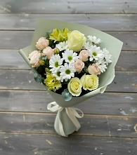 Букет цветов из:  Альстромерии, Розы и Хризантемы в Березовке