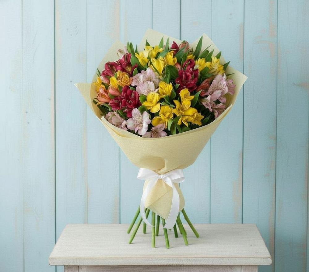 Букет цветов из: Альстромерии в Березовке