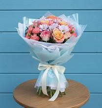 Букет цветов из:  Хризантемы и Розы в Березовке