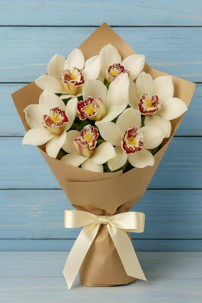 Букет цветов из: Орхидеи и Розы в Березовке